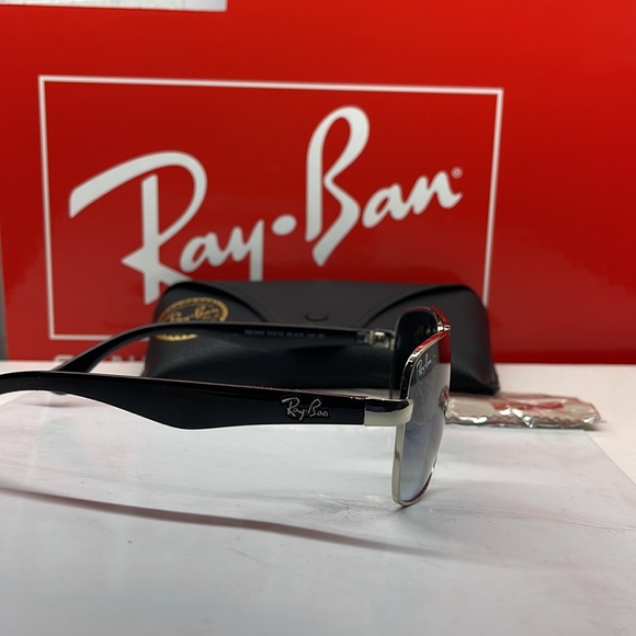 BNIB Rayban double bridge Silver with Gray Gradient Lenses 3438 - Picture 5 of 9
